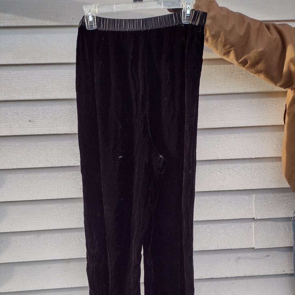 "Max Studio LeonMax" Black Velvet Pants